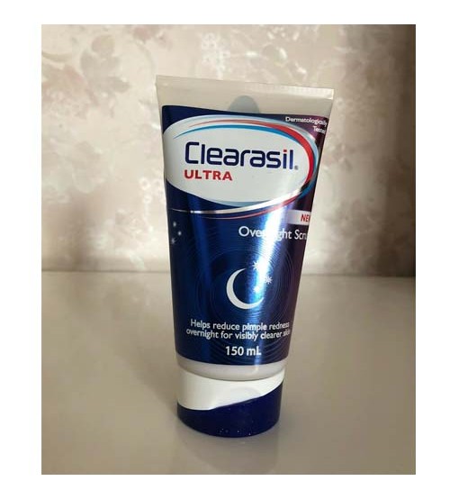 Clearasil Ultra Overnight Scrub Help Reduce Pimple Redness 150ml